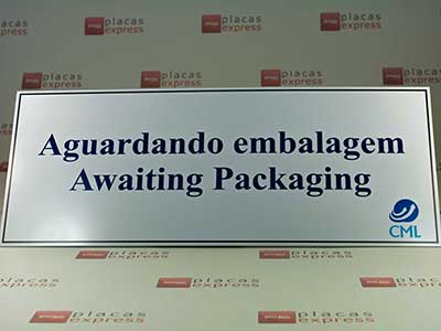 Placa de sinalização